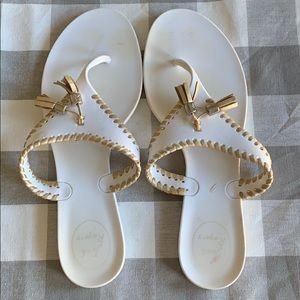 White Jack Rogers Jelly Sandal